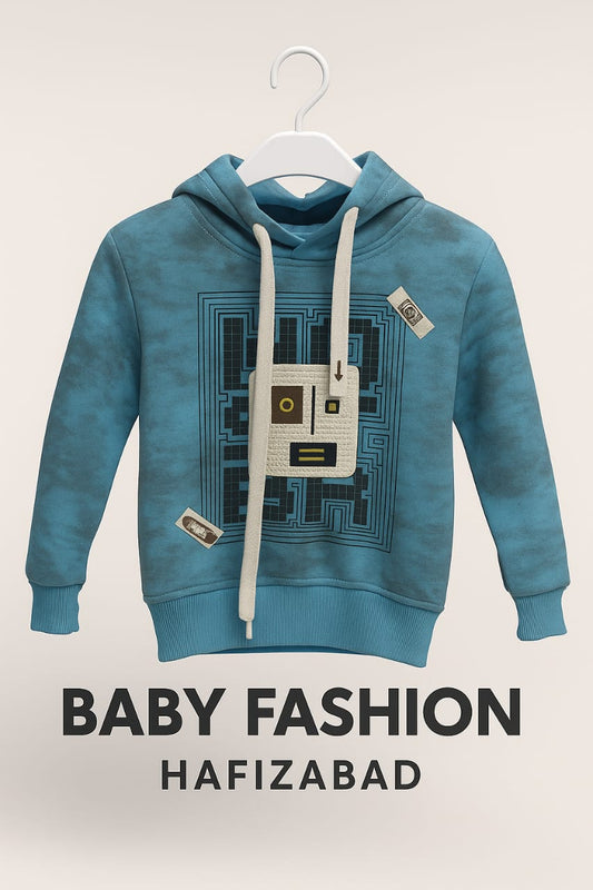 Navy Contrast-Stitch JacketTeal Maze-Graphic Hoodie