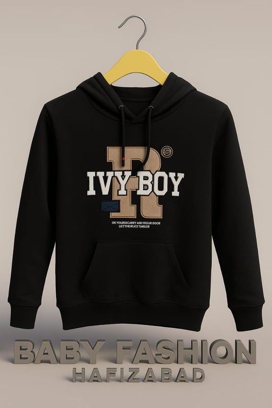 Ivy Boy Black Logo Hoodie