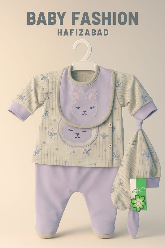 Purple Bunny 4-Piece Sleep Set