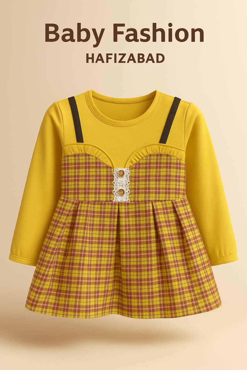 Mustard Bow-Pinafore T-Shirt Set