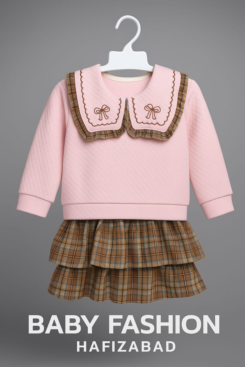 Pink & Brown Winter Dress