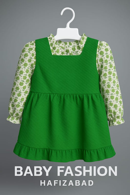 Green Floral Winter Dress