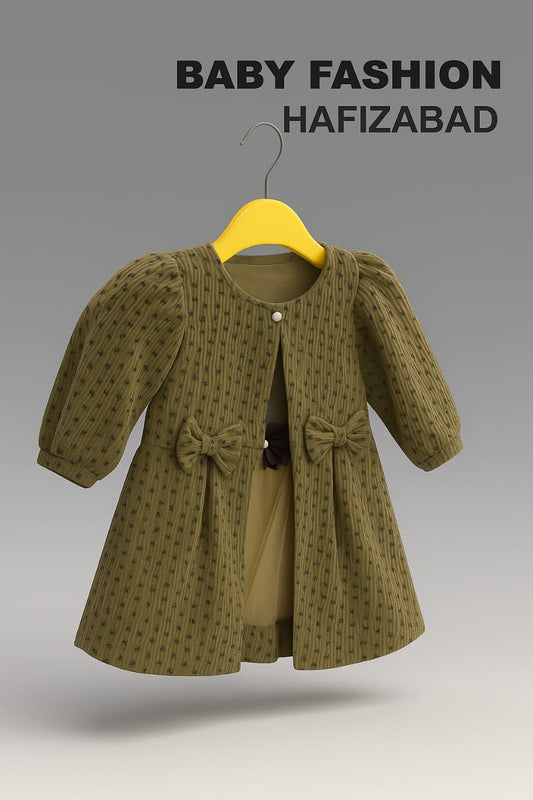 Olive Green Winter Frock