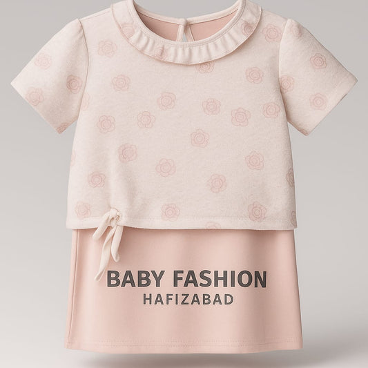 Soft Peach Floral Dress