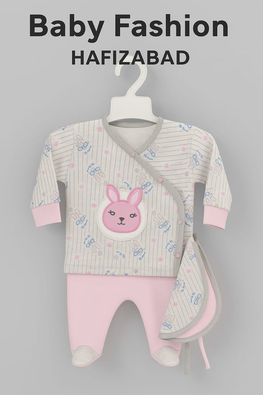 Pink Bunny Newborn Suit Set