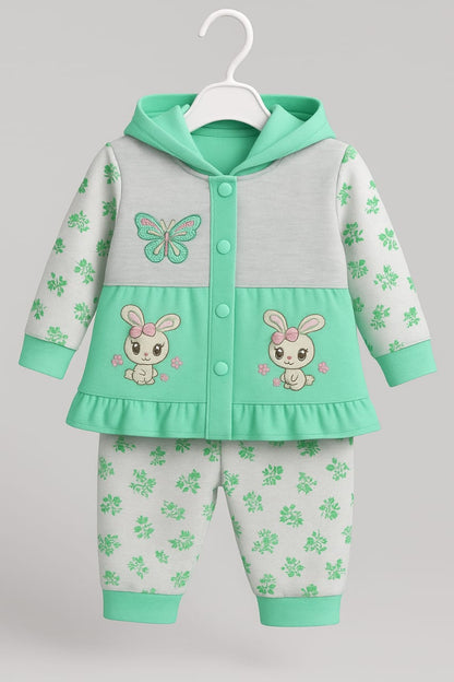 Bunny Blossom Hooded Set