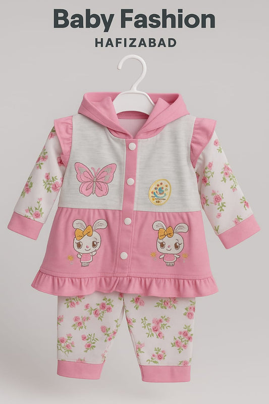 Bunny Blossom Hooded Set
