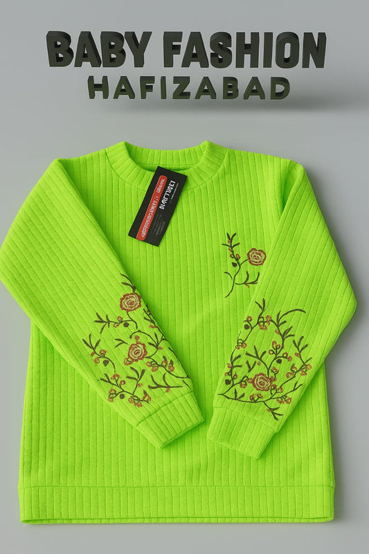 Neon Bloom Winter Sweatshirt