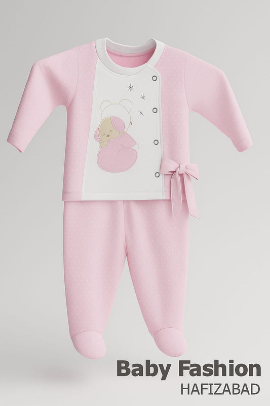 Dreamy Bunny Pink Sleepsuit