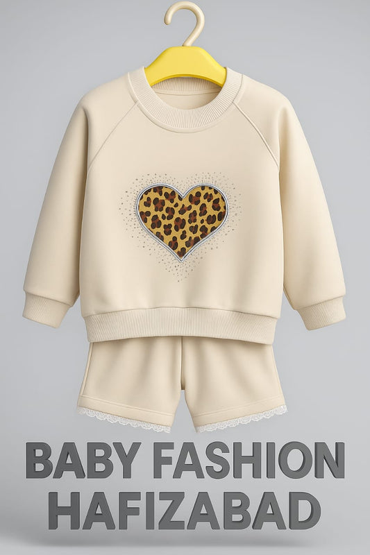 Creamy Heart Leopard Set