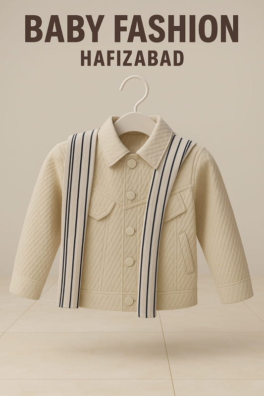 Kids Beige Quilted Winter Jacket