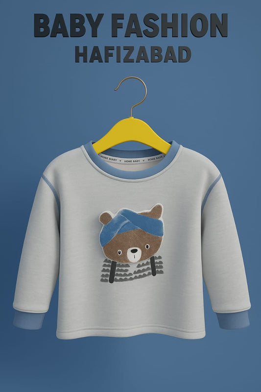 Baby Blue Bear Winter Sweatshirt