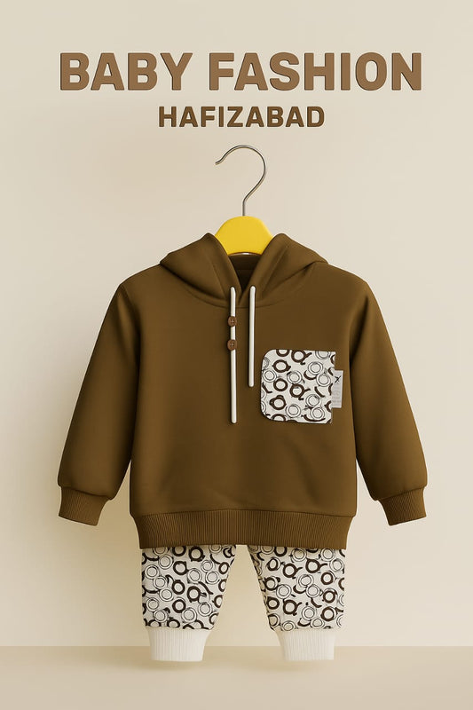 Girls Brown Hoody Set