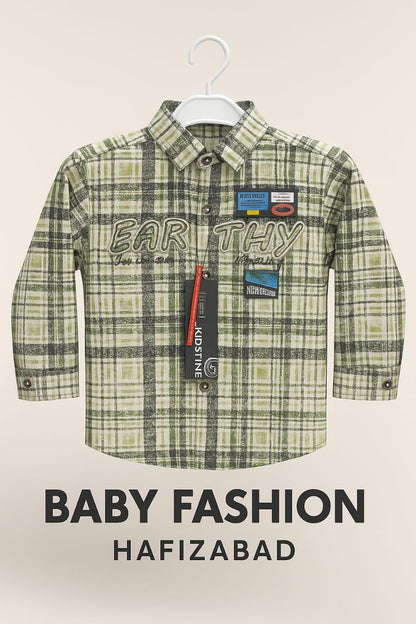 Brown Plaid Button-Down Shirt