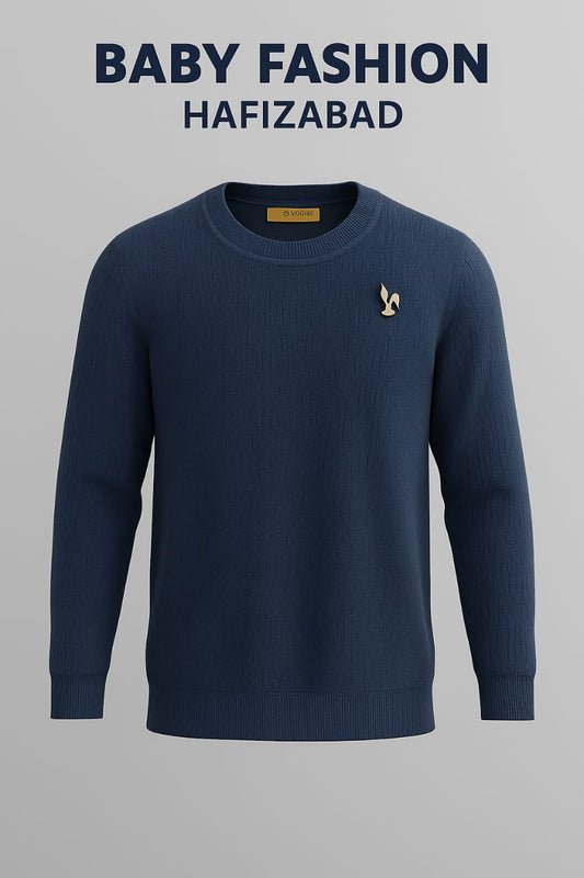 Navy Blue Knitted Sweater